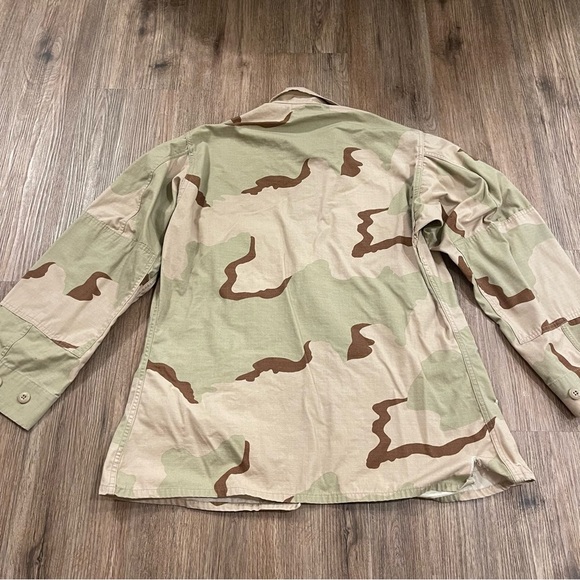US NAVY SEABEES Desert Camo Camouflage Combat Ripstop Jacket Coat Mens M Regular - Picture 2 of 11